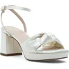 275 Central Malik Ankle Strap Platform Sandal In White