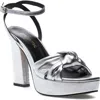 275 Central Miles Ankle Strap Platform Sandal In Silver