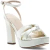 275 Central Miles Ankle Strap Platform Sandal In White
