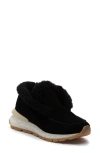 275 Central Quinn Genuine Shearling Lined Sneaker Boot In Black