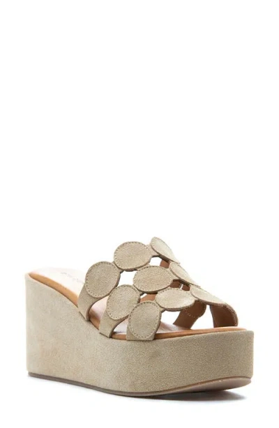 275 Central Shammy Platform Wedge Slide Sandal In Brown