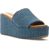 275 Central Sienna Platform Slide Sandal In Blue