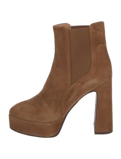Pre-owned 275 Central Suede Chelsea Boots In Brown