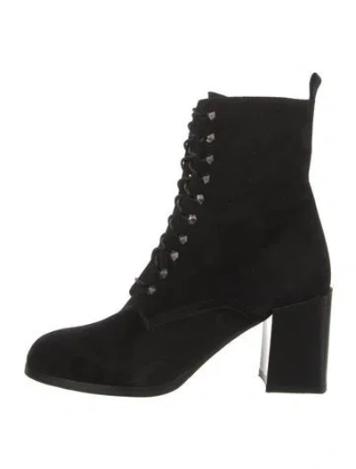 Pre-owned 275 Central Suede Lace-up Boots In Black