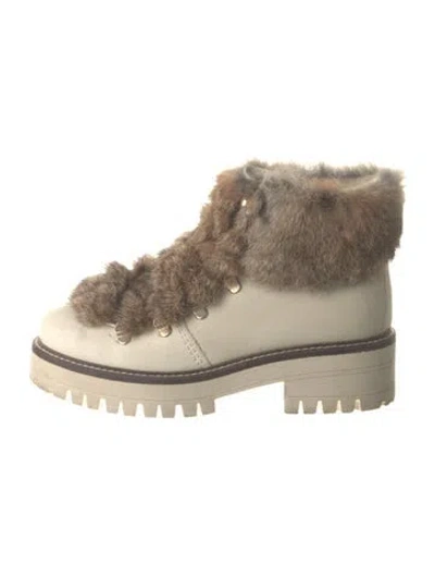 Pre-owned 275 Central Suede Lace-up Boots In Neutral