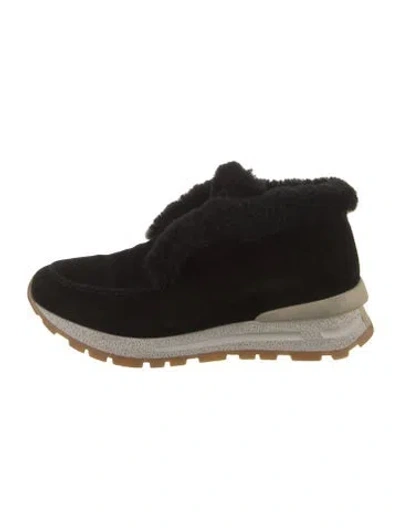 Pre-owned 275 Central Suede Sneakers In Black