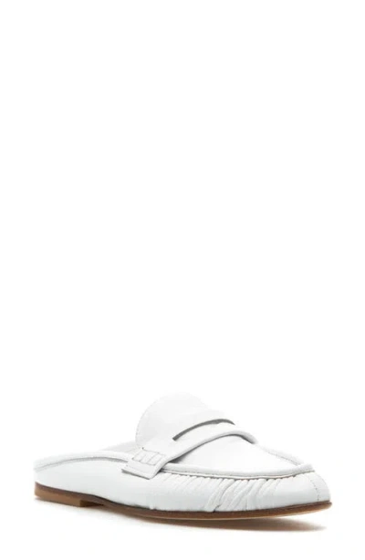 275 Central Vivien Penny Loafer Mule In White