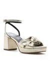 275 Central Malik Ankle Strap Platform Sandal In Gold