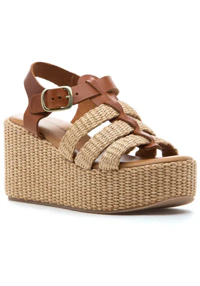 275 Central Women's Shane Wedge Sandal In Natural Raffia In Neutral