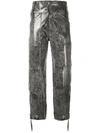 ANDREA BOGOSIAN LEATHER RICH CROPPED TROUSERS