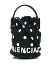 BALENCIAGA POLKA-DOT BUCKET BAG