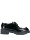 PRADA CHUNKY-SOLE LACE-UP LEATHER SHOES