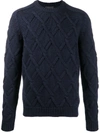 PRADA CABLE KNIT WOOL JUMPER