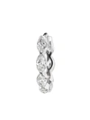 Maria Tash 18ct 6.5mm Invisible Set Diamond Marquise Eternity Single Hoop Earring In Silver
