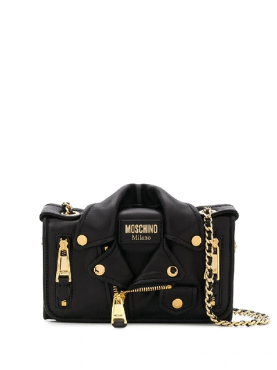 Moschino Biker Crossbody Bag In Black