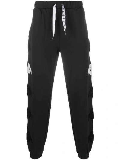 Kappa Side Embroidered Logo Track Trousers In Black