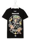 PHILIPP PLEIN JUNIOR KING PLEIN SKULL T-SHIRT