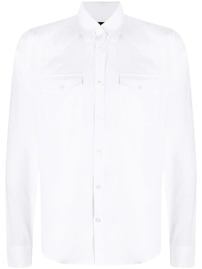 Dell'oglio Slim Button Shirt In White