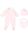 Fendi Pajamas, Hat And Bib Set In Pink