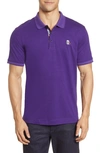 Robert Graham Easton Classic Fit Skull Applique Polo In Purple