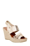 Andre Assous 'reese Hi' Sandal In Sand Snake Print Leather