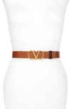 Valentino Garavani Reversible Vlogo Buckle Belt In Selleria Nero