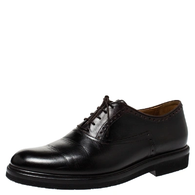 Pre-owned Berluti Black Leather Lace Up Oxfords Size 42