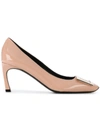 Roger Vivier Belle Vivier Trompette Patent-leather Pumps In Pink