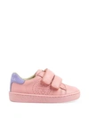 Gucci Interlocking G Perforated Touch-strap Sneakers In Pink
