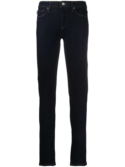 Love Moschino Embroidered Logo Skinny Jeans In Blue