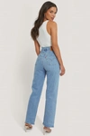 Levi's Ribcage Straight Ankle Tango Gossip - Blue In Light Indigo - Worn In