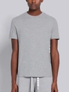 Thom Browne Light Grey Classic Pique Rib Side Insert 4-bar T-shirt In Grey