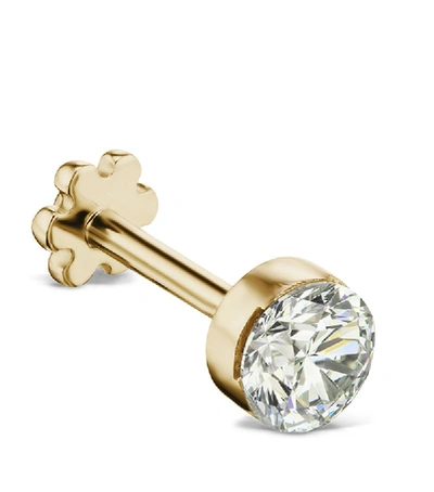 Maria Tash 18ct 2.5mm Invisible Set Diamond Single Threaded Stud Earring In Gold