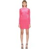 BALENCIAGA PINK VELVET CYCLING DRESS