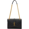 SAINT LAURENT SAINT LAURENT BLACK MEDIUM ENVELOPE BAG