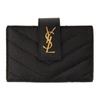 Saint Laurent Black Monogramme Business Card Holder