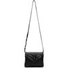 Saint Laurent Loulou Toy Ysl Matelasse Calfskin Envelope Crossbody Bag In 1000 Black