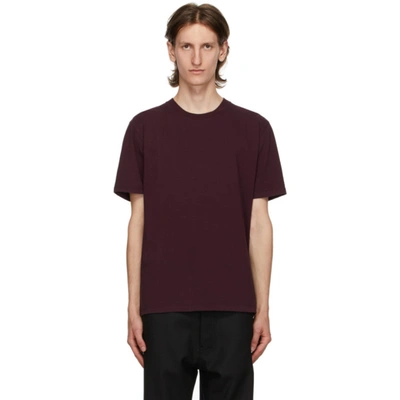 Maison Margiela Garment-dyed Cotton-jersey T-shirt In Burgundy