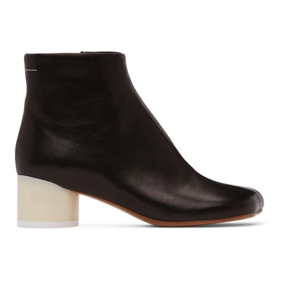 Mm6 Maison Margiela Cylindrical-heel Ankle Boots In Black