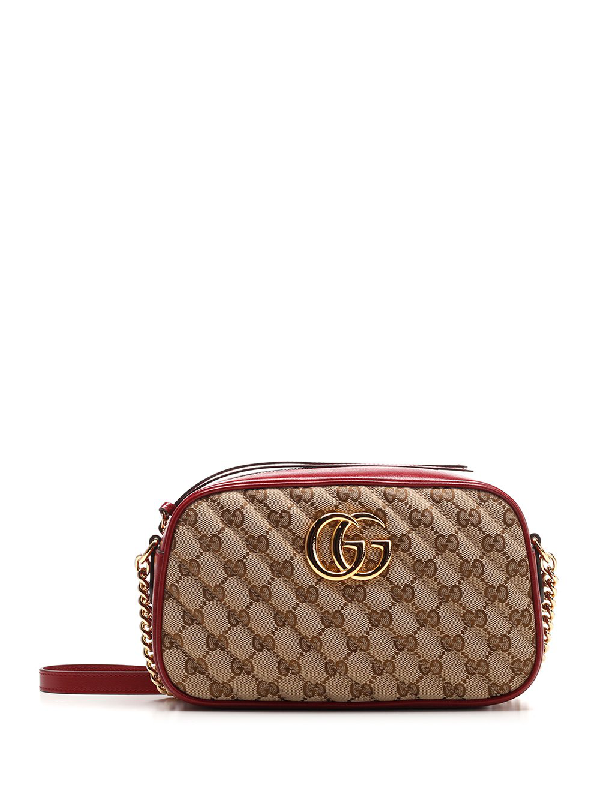 Gucci Gg Marmont Small Shoulder Bag In Beige | ModeSens