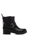 RED VALENTINO REDVALENTINO BUCKLED ANKLE BOOTS