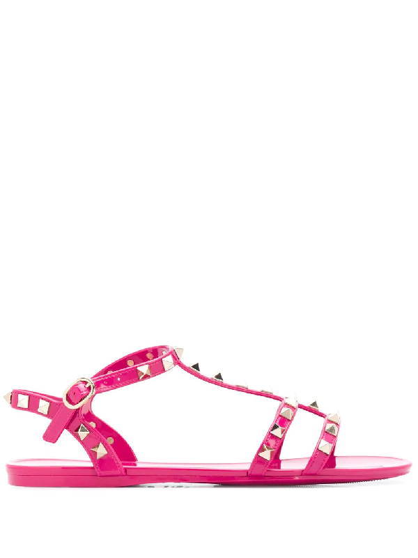 valentino flip flops pink