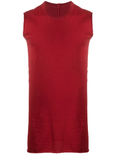 Rick Owens Slim-fit Tank Top In Red