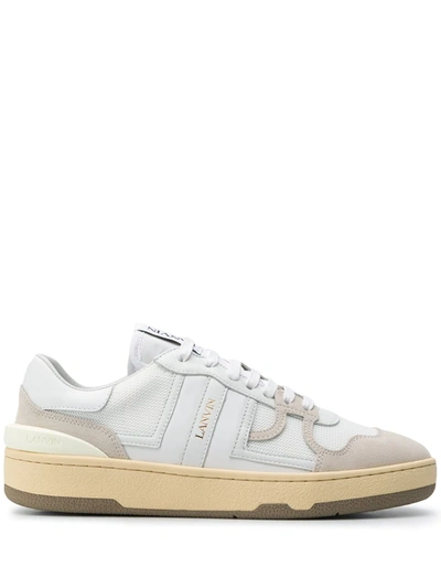 LANVIN CLAY LEATHER LOW-TOP SNEAKERS