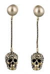 ALEXANDER MCQUEEN ALEXANDER MCQUEEN PAVE SKULL CHAIN EARRINGS