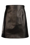 PRADA PRADA LEATHER MINI SKIRT