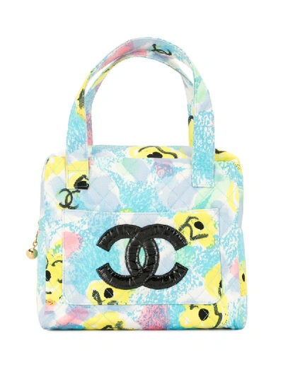 Pre-owned Chanel 1997 Flower Cc Tote In Multicolour