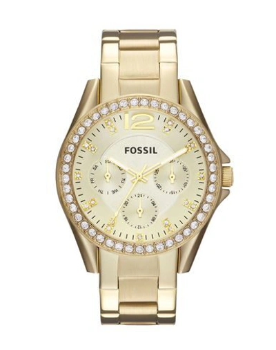Fossil Wrist Watch In Gold