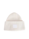 ACNE STUDIOS PANSY N FACE BEANIE IN OPTIC WHITE