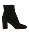 PRADA SUEDE ANKLE BOOTS IN BLACK